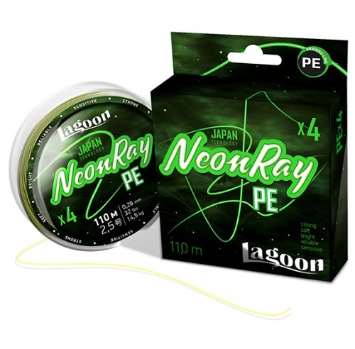 Шнур Lagoon NeonRay 110m fluo-yellow