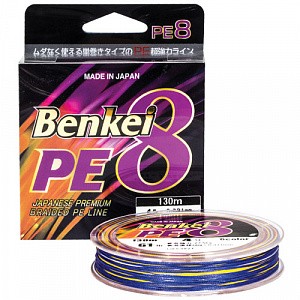 Шнур Benkei PE8, 130м, 6 цветов