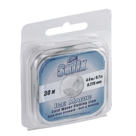 Леска зимняя SUFIX Ice Magic  прозрачная 30м, 12 штук в упаковке
