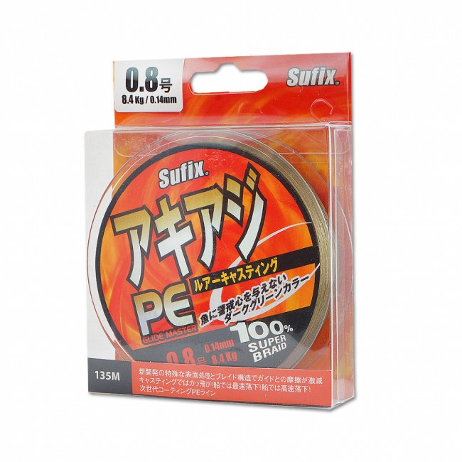 Леска плетеная SUFIX PE Glide Master зеленая 135м