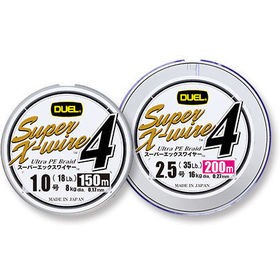 Плетеный Шнур Duel PE Super X-Wire 4 200m 5Color-Yellow Marking