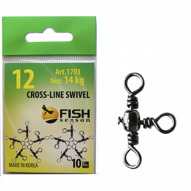 Вертлюжок Fish Season на три направления Cross-line swivel