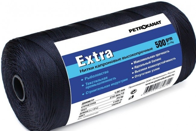 Нитки капроновые EXTRA 500г. черные