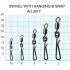 Вертлюжок Fish Season с быстросъёмной застежкой Hanging-B